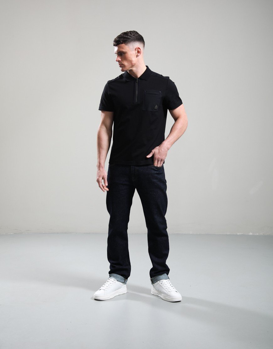 Moose Knuckles Dalon Polo Shirt Black