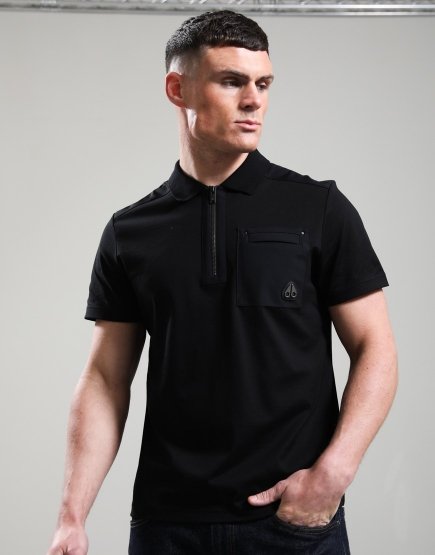 Moose Knuckles Dalon Polo Shirt Black