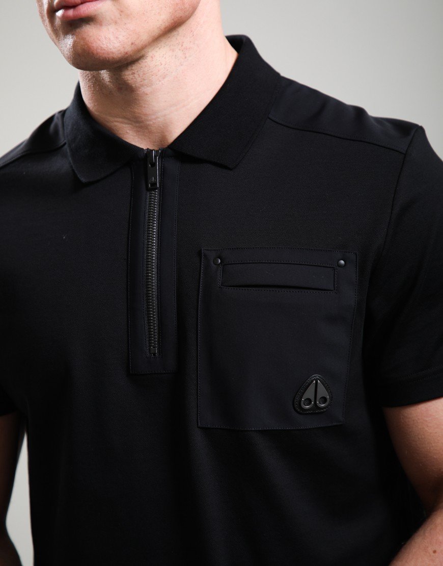 Moose Knuckles Dalon Polo Shirt Black