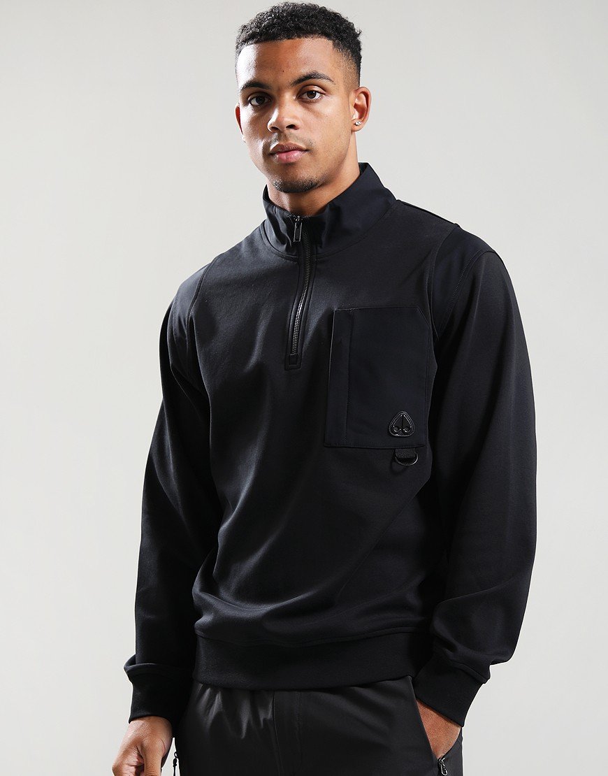 Moose Knuckles Dalon 1/4 Zip Sweat Black