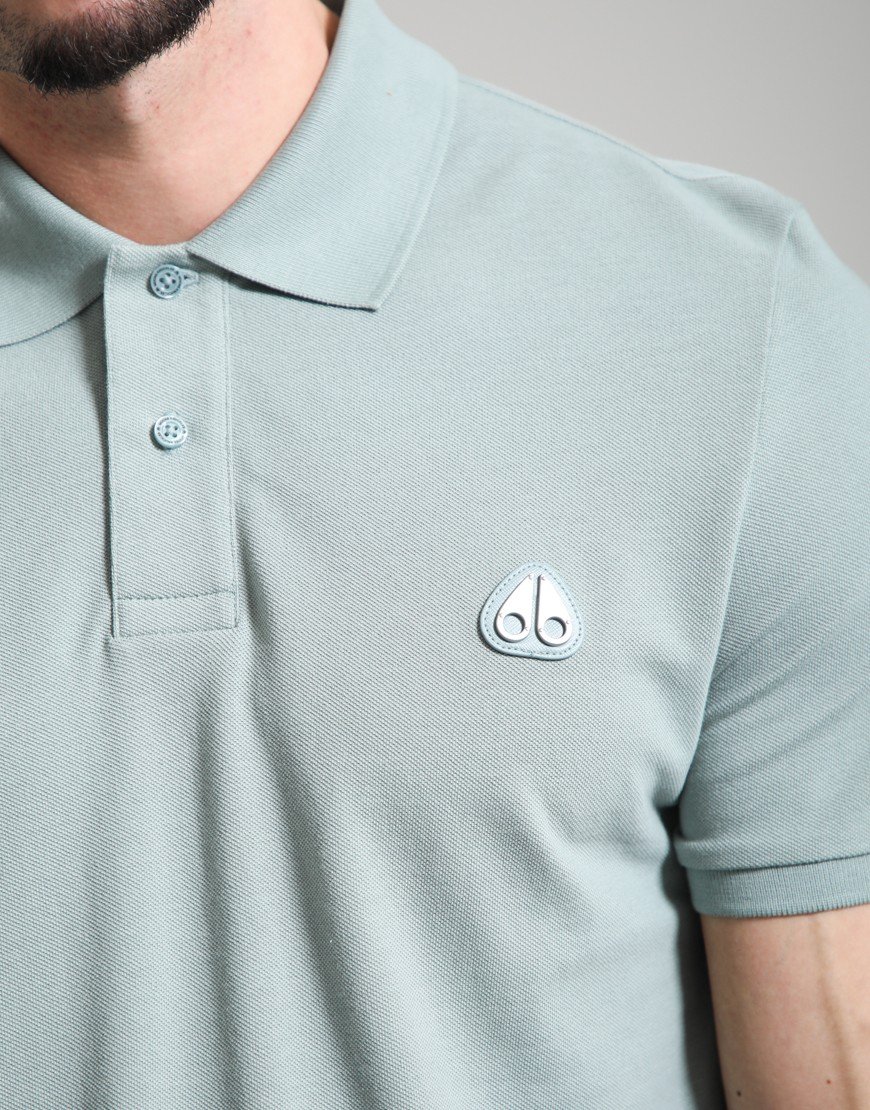 Moose Knuckles Everett Polo Shirt Dusty Jade