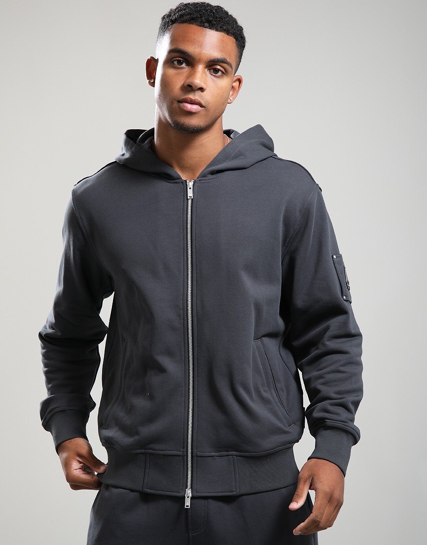 Moose Knuckles Hartsfield Full Zip Sweat Cement