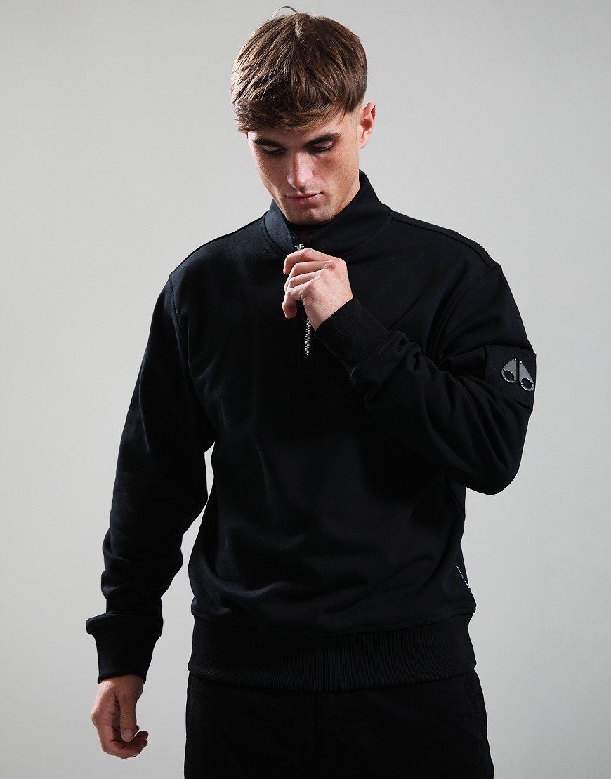 Moose Knuckles Hartsfield 1/4 Zip Sweat Black