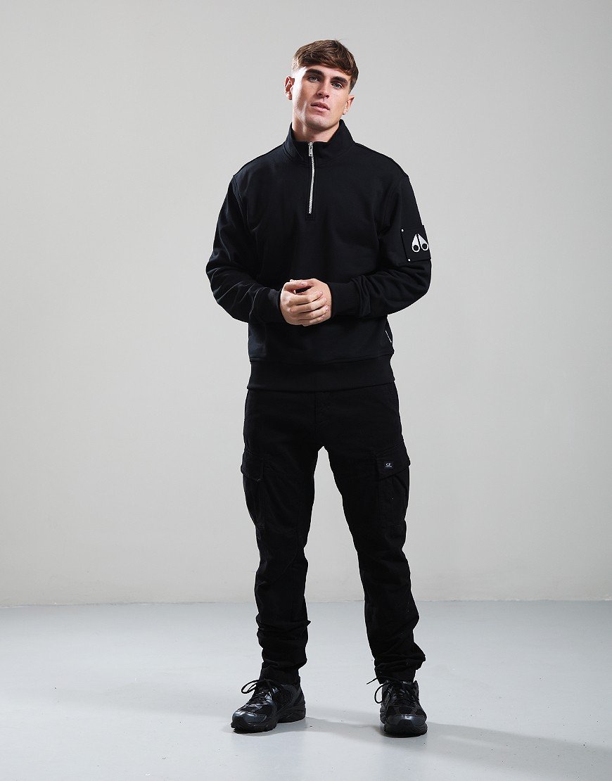 Moose Knuckles Hartsfield 1/4 Zip Sweat Black