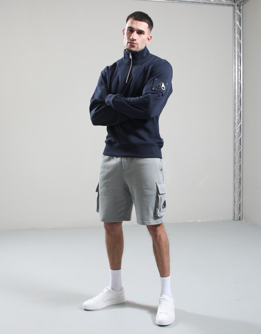 Moose Knuckles Hartsfield 1/4 Zip Sweat Navy