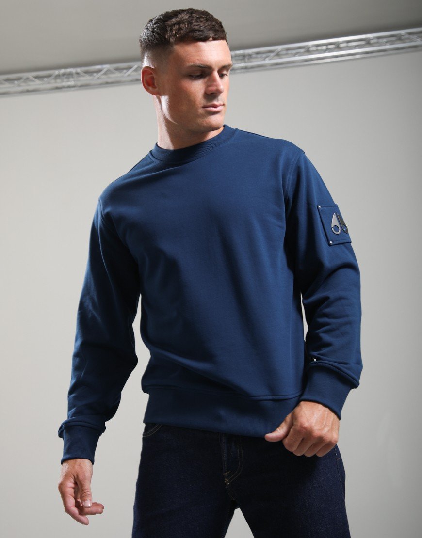 Moose Knuckles Hartsfield Crew Sweat Nightfall