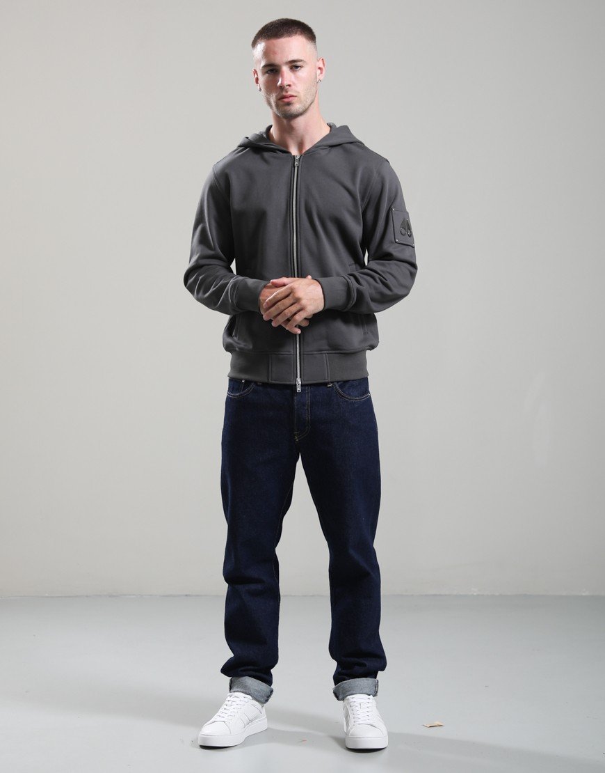 Moose Knuckles Hartsfield Zip Hoodie Cement