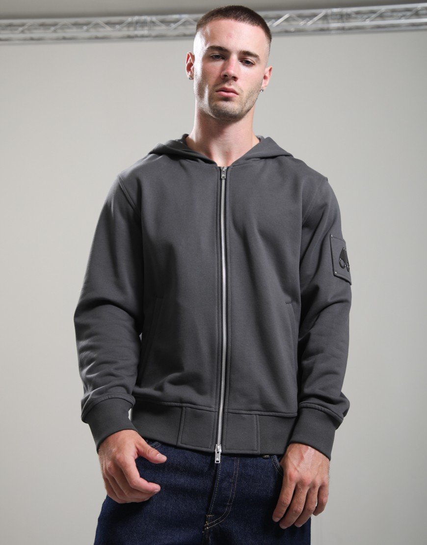 Moose Knuckles Hartsfield Zip Hoodie Cement