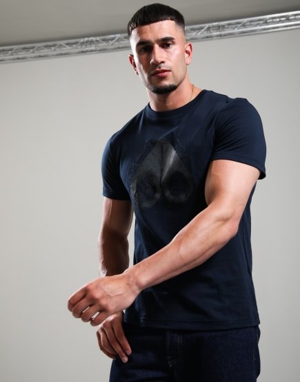 Moose Knuckles Icebreak Logo T-Shirt Navy