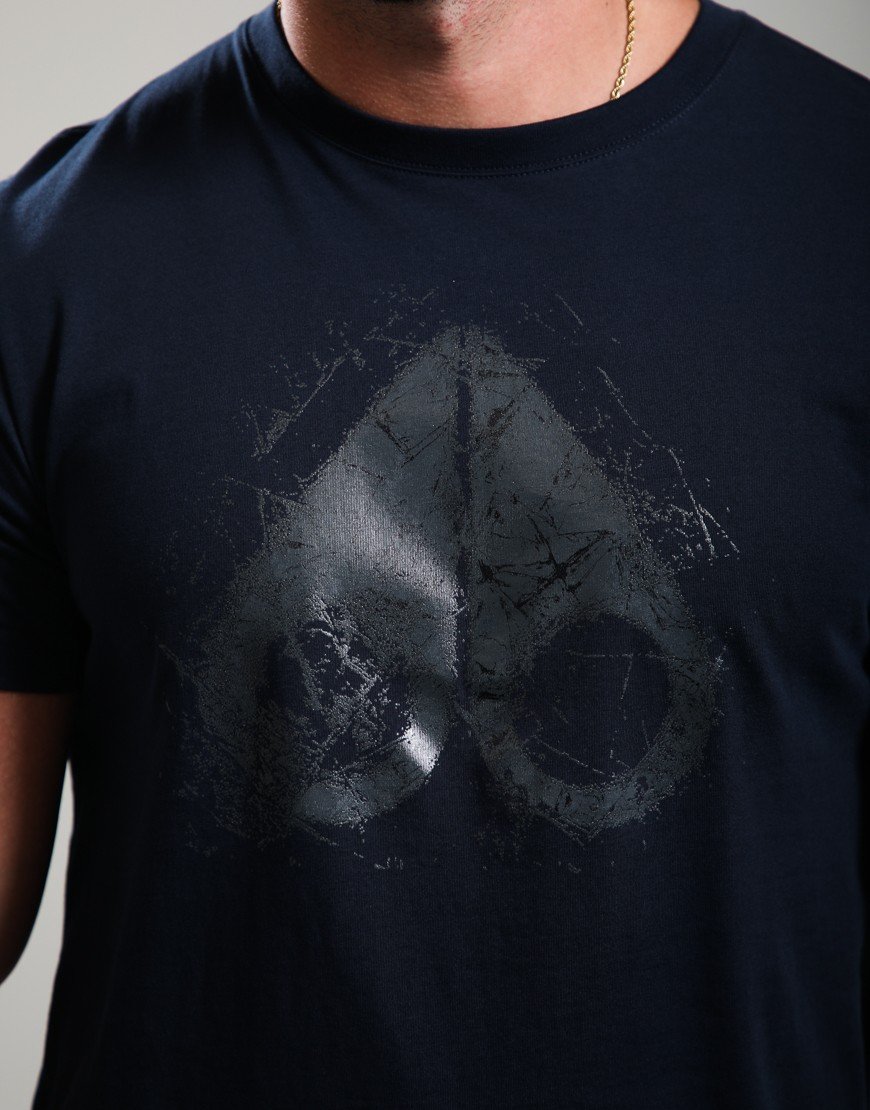 Moose Knuckles Icebreak Logo T-Shirt Navy