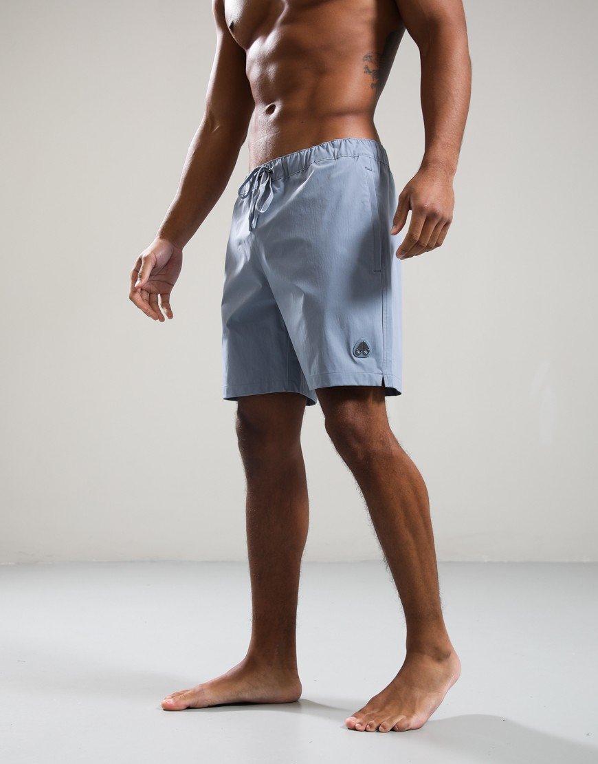 Moose Knuckles Logo Swim Shorts Jet Stream