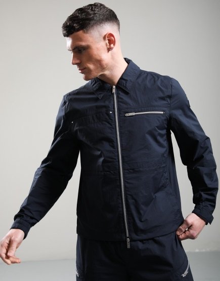 Moose Knuckles Top Flight Shirt Jacket Navy