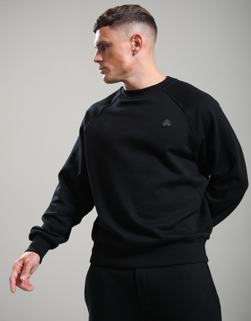 Moose Knuckles Yul Crew Sweat Black