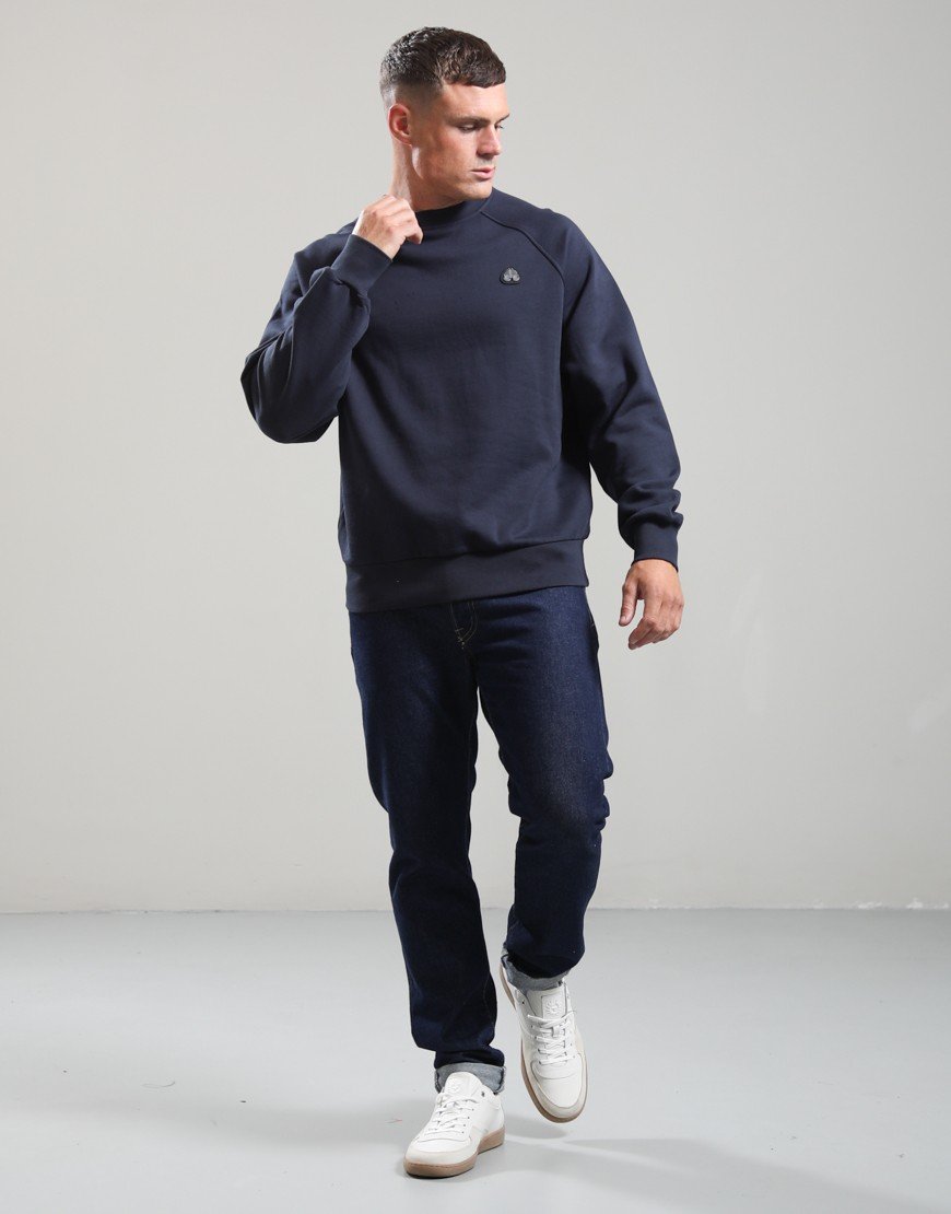 Moose Knuckles Yul Crew Sweat Navy