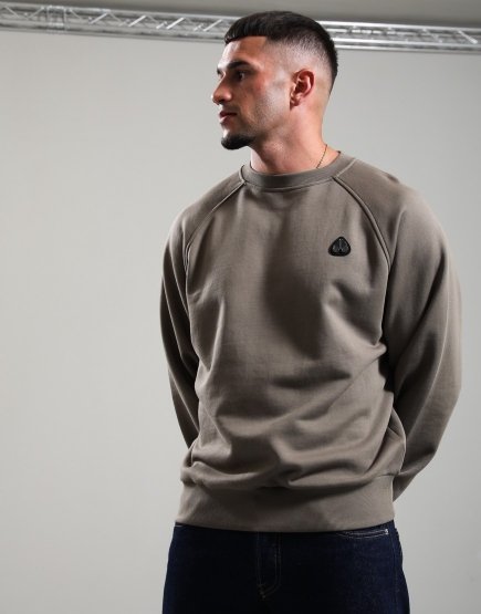 Moose Knuckles Yul Crew Sweat Ashen