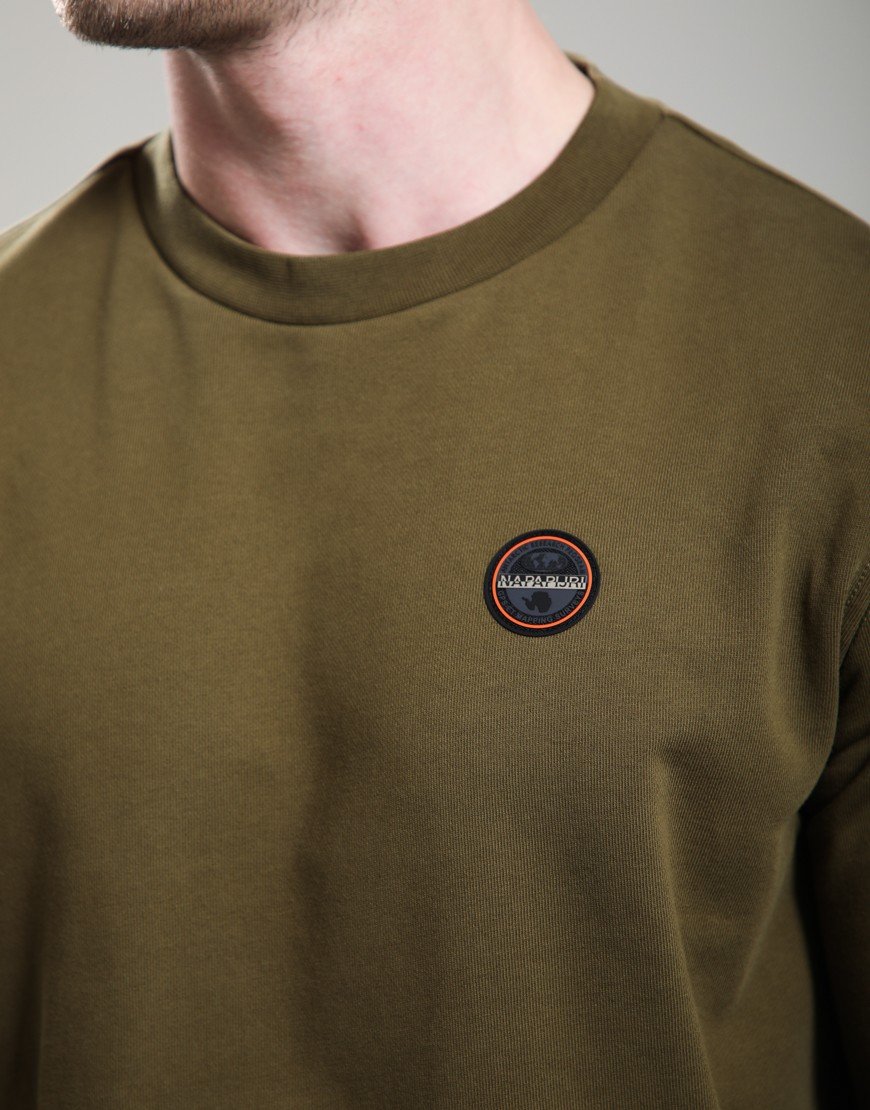 Napapijri B-Badge Crew Sweat Dark Olive