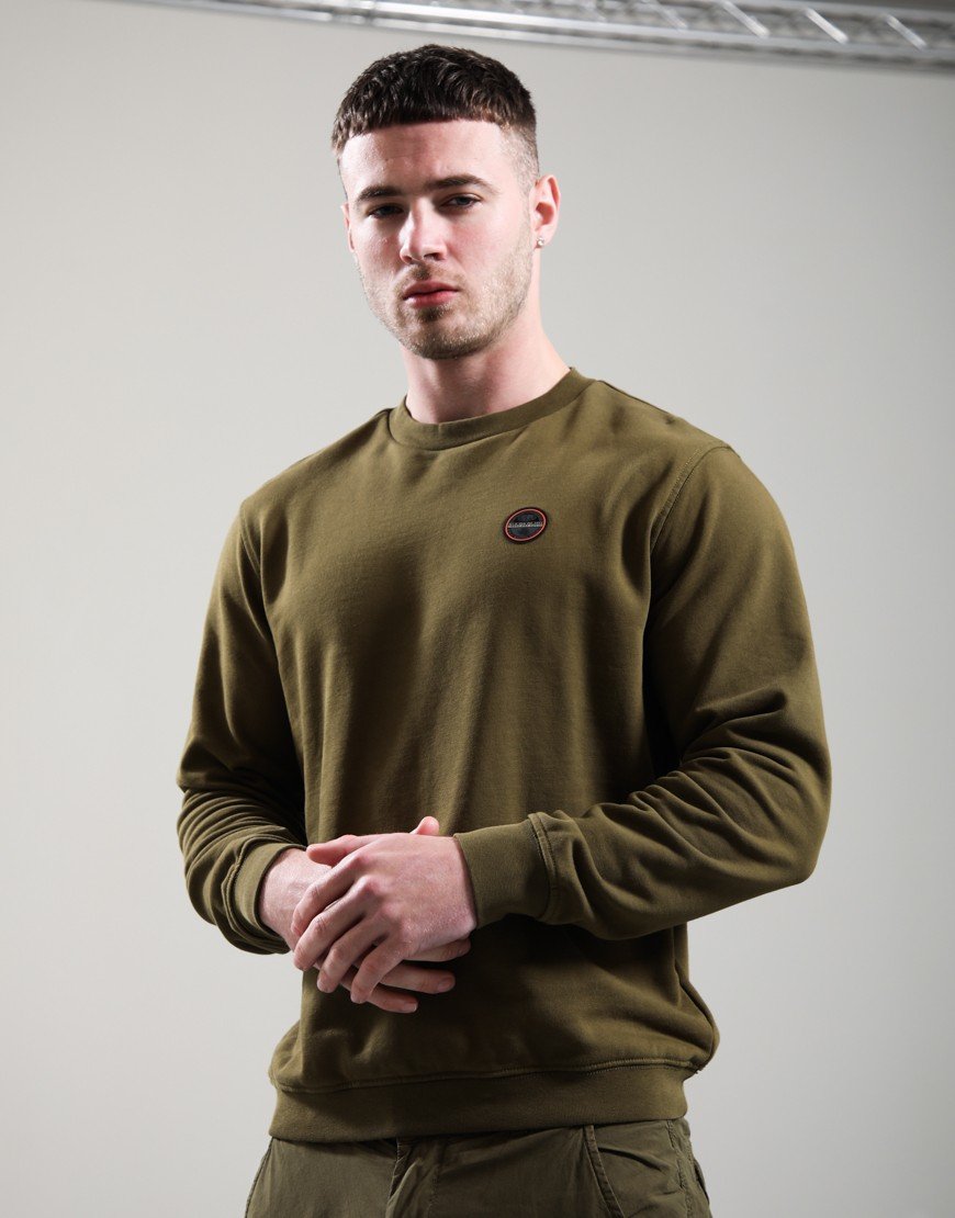 Napapijri B-Badge Crew Sweat Dark Olive