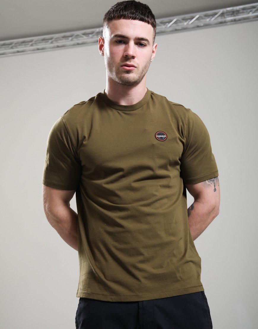 Napapijri S-Badge T-Shirt Dark Olive