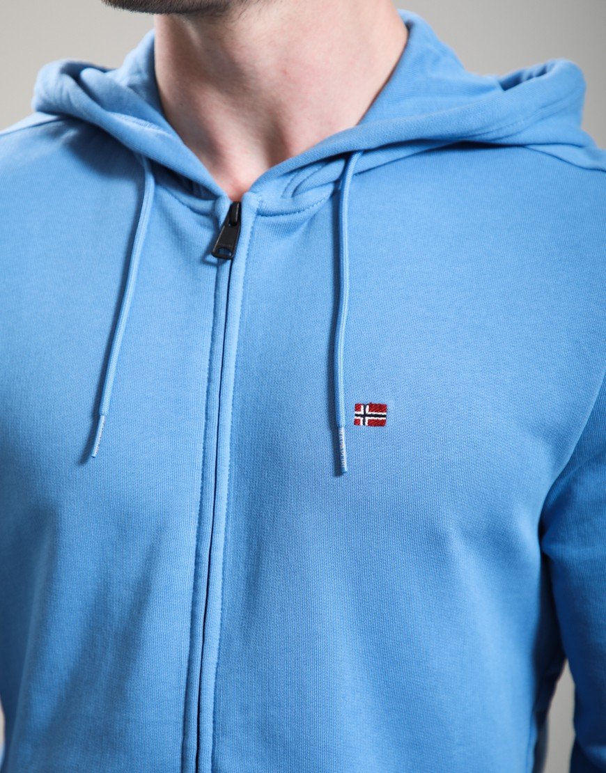 Napapijri Balis Full Zip Hoodie Blue Jasper