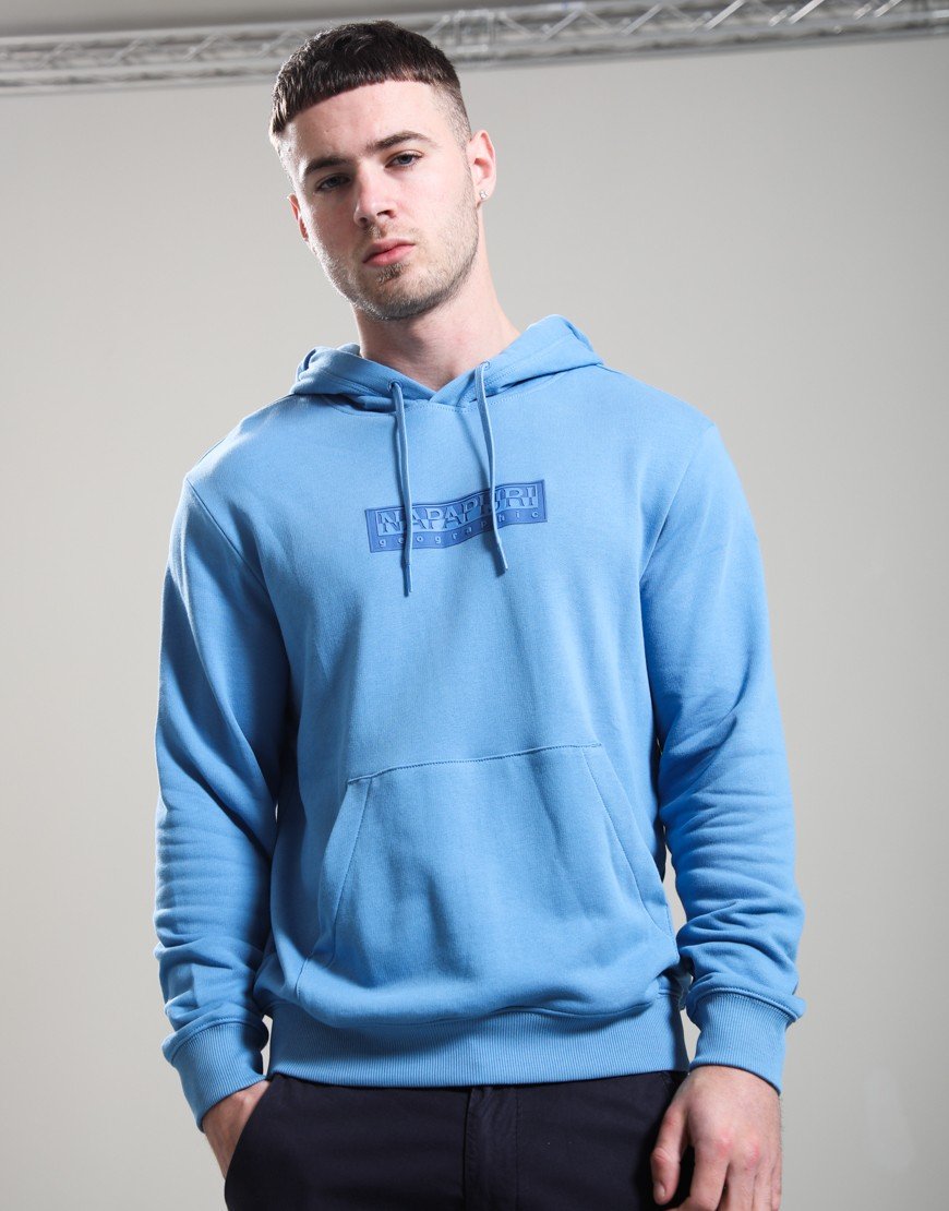 Napapijri B-Box Logo Hoodie Blue Jasper