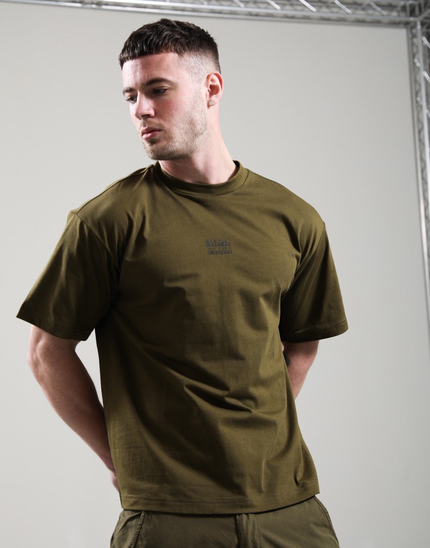 Napapijri S-Elevated Logo T-Shirt Dark Olive
