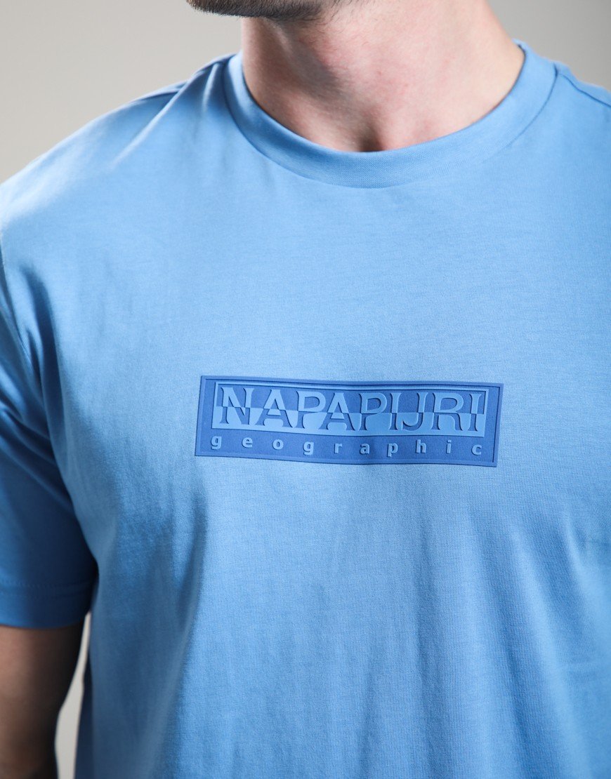 Napapijri S-Box Logo T-Shirt Blue Jasper