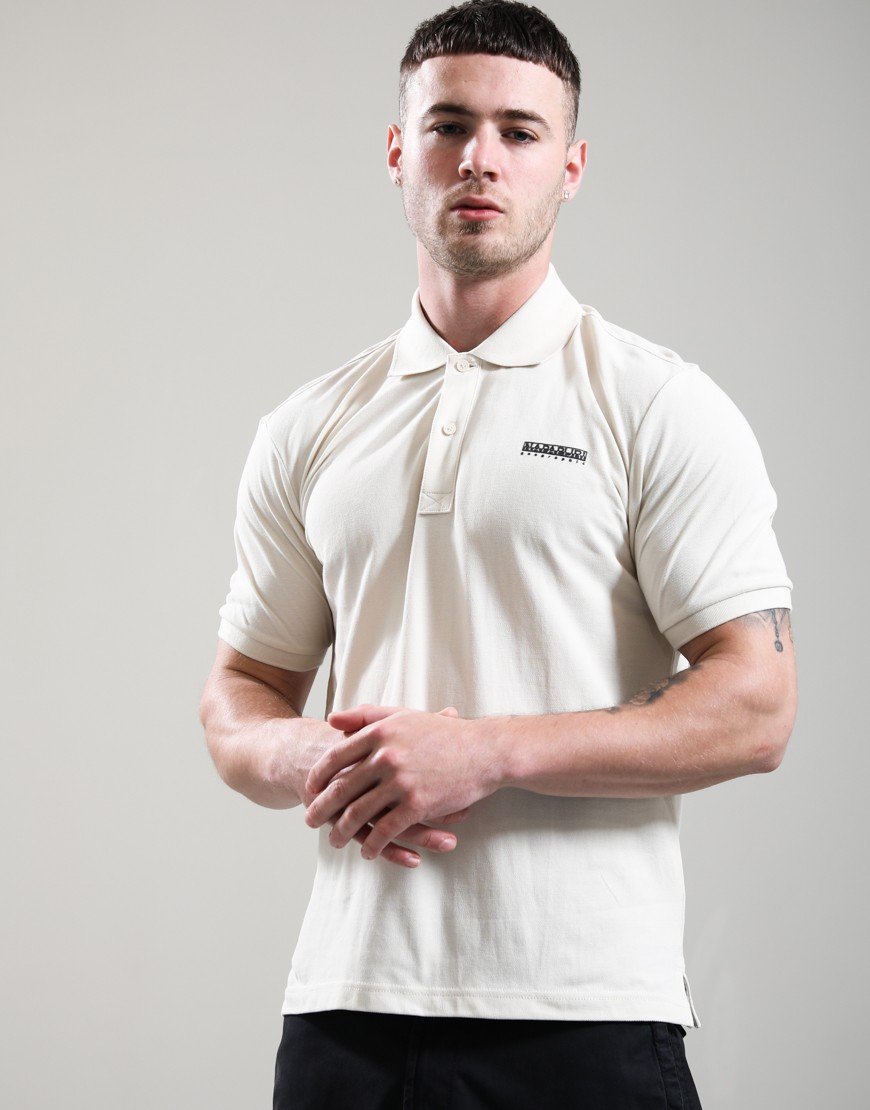 Napapijri E-Small Box Polo Shirt Beige Dimity