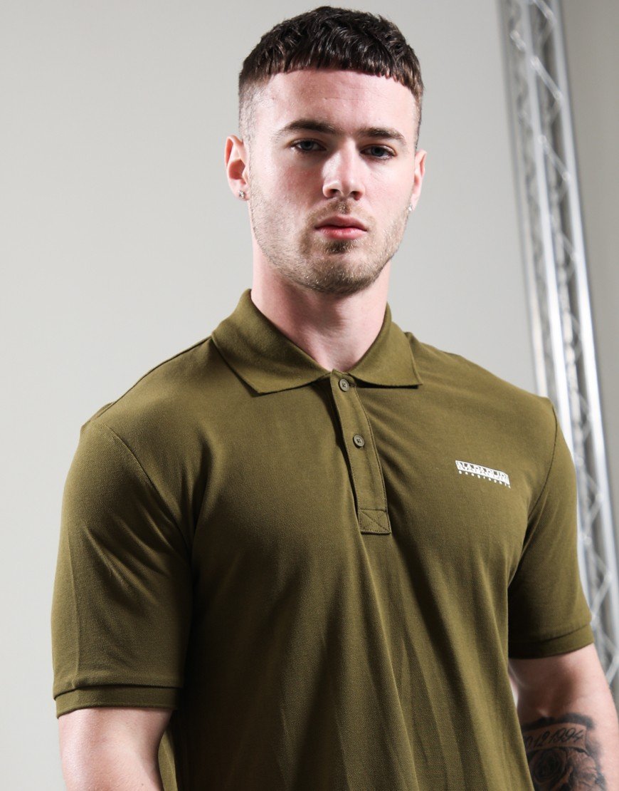 Napapijri E-Small Box Polo Shirt Dark Olive