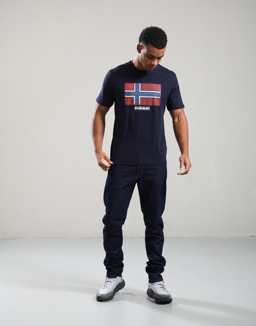 Napapijri S-Flag Tiki T-Shirt Blu Marine