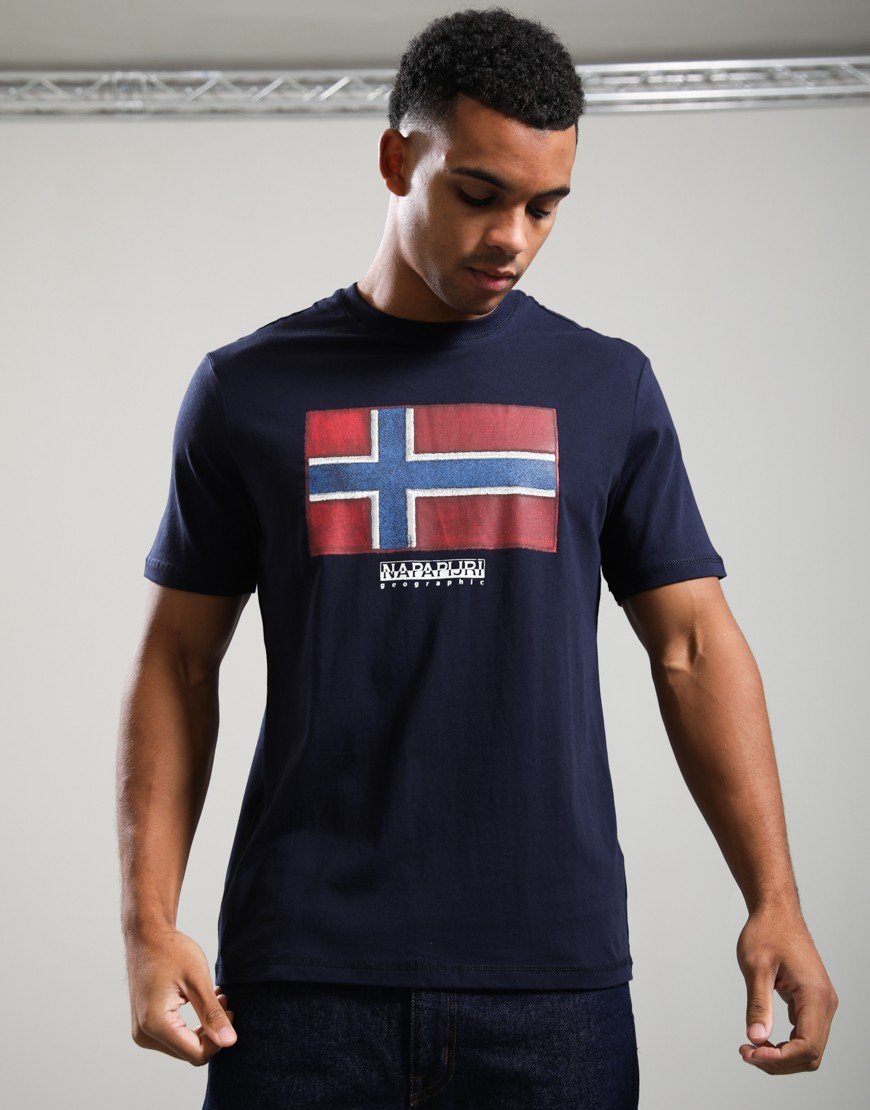 Napapijri S-Flag Tiki T-Shirt Blu Marine