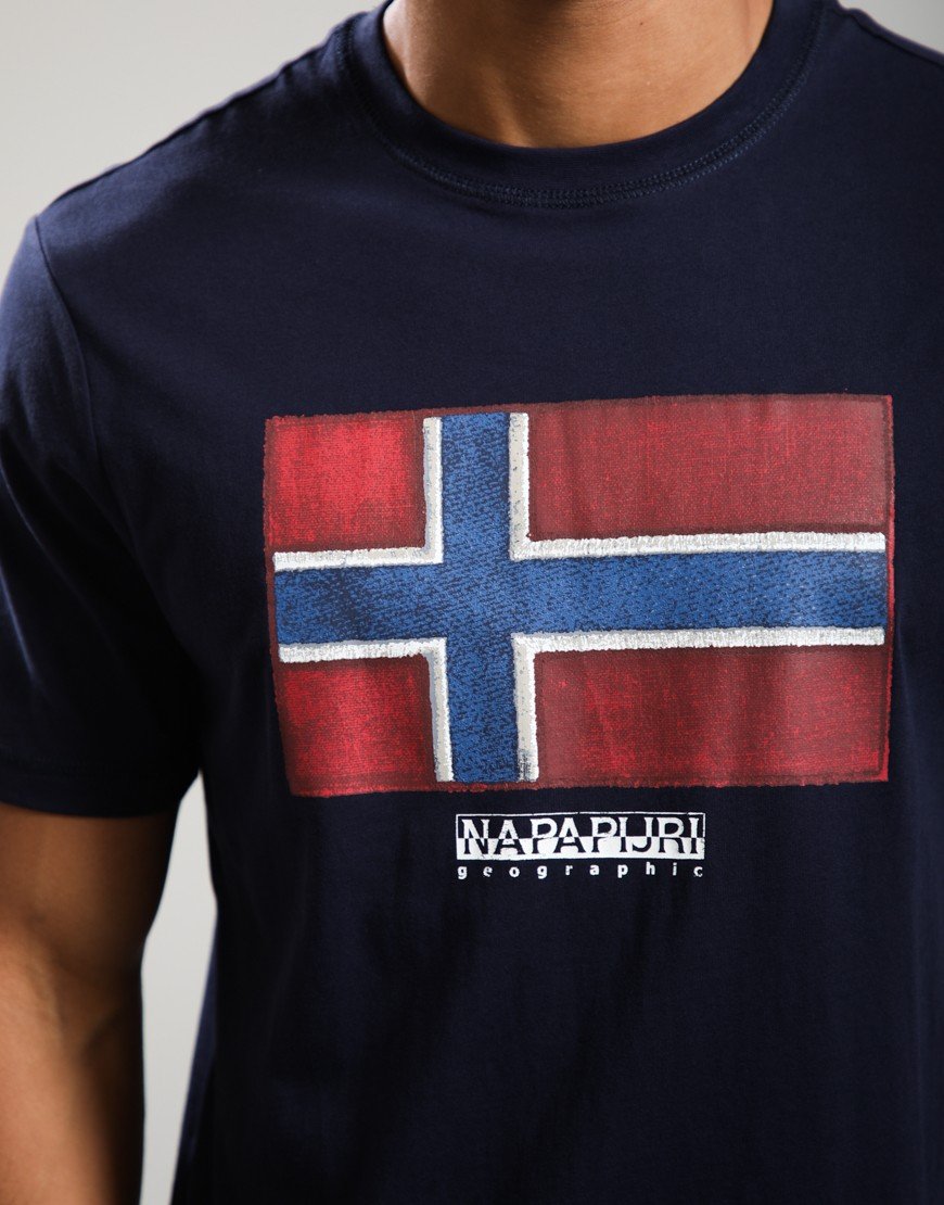 Napapijri S-Flag Tiki T-Shirt Blu Marine