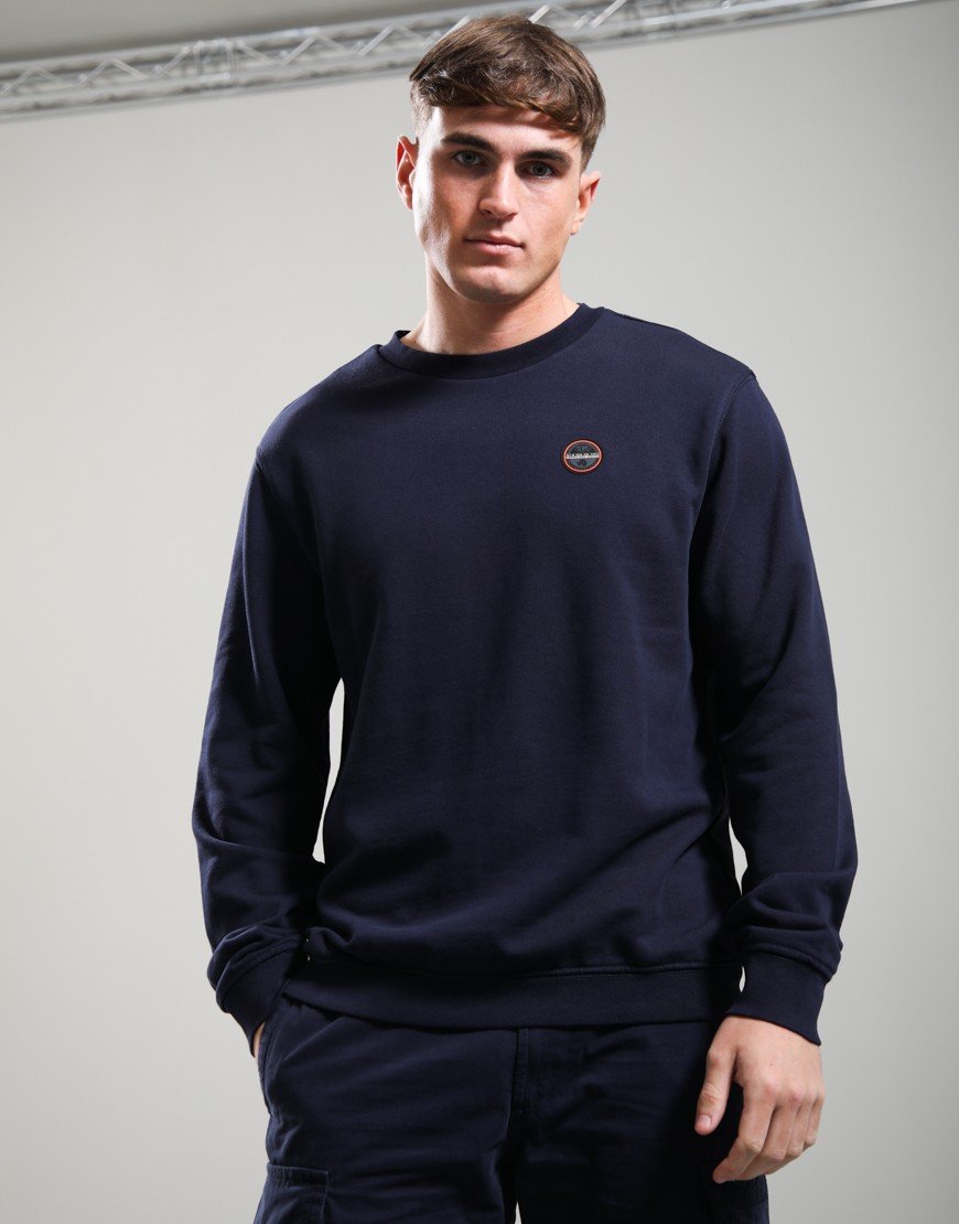 Napapijri B-Badge Crew Sweat Blu Marine
