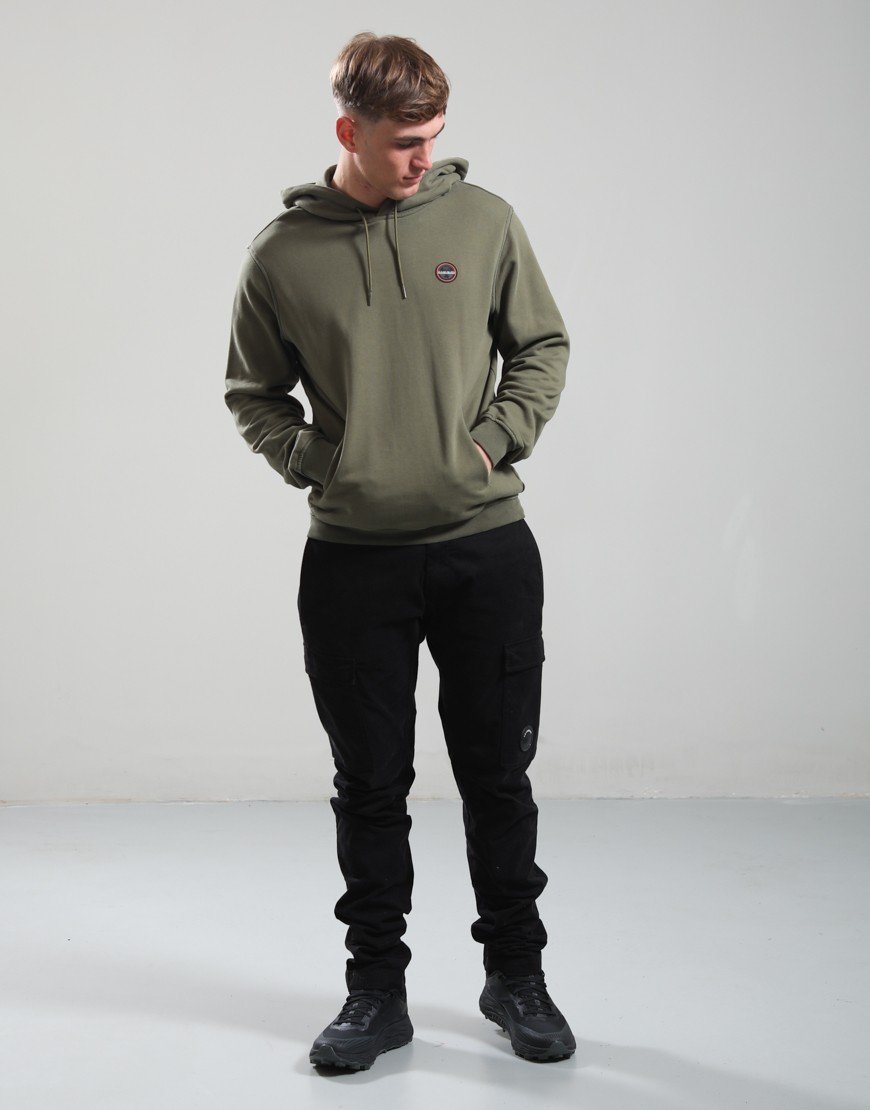 Napapijri B-Badge Hoodie Olive Night