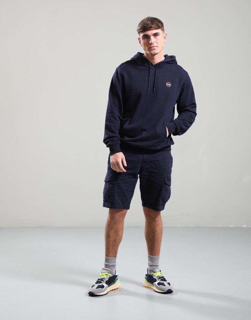 Napapijri B-Badge Hoodie Blu Marine