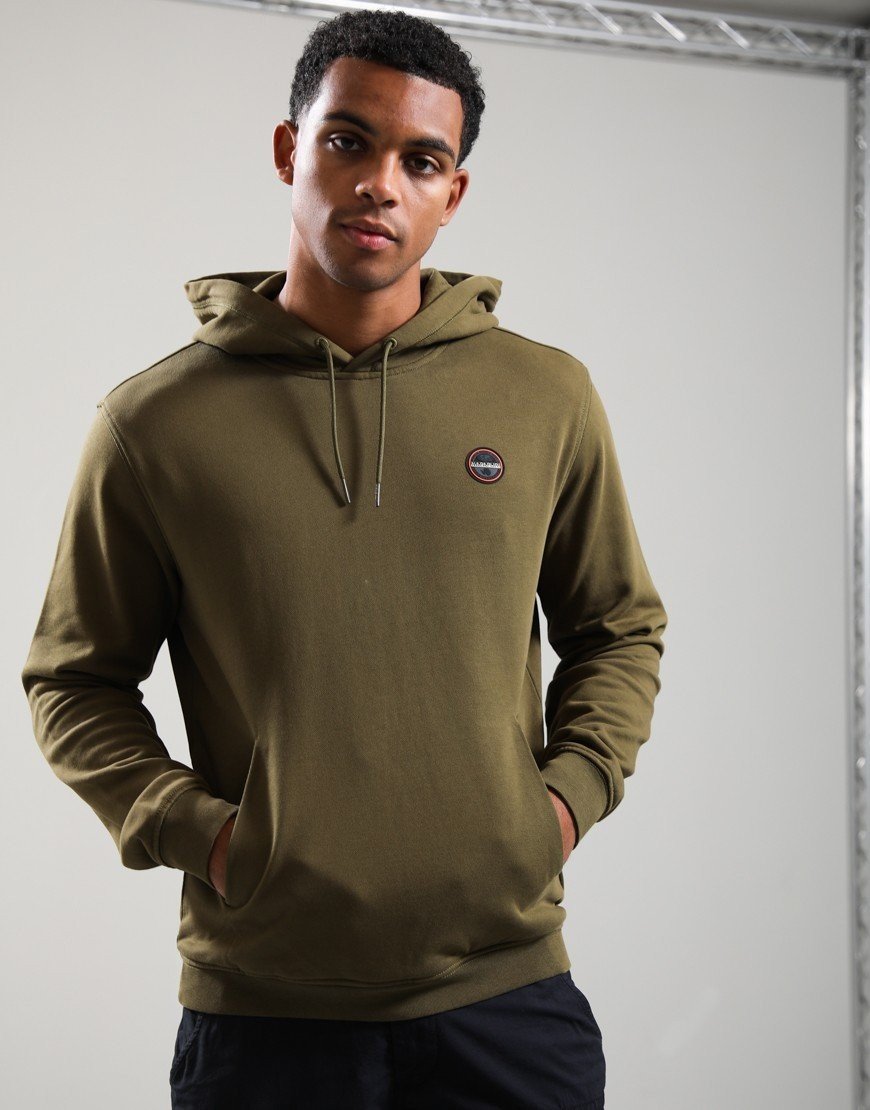 Napapijri B-Badge Hoodie Dark Olive