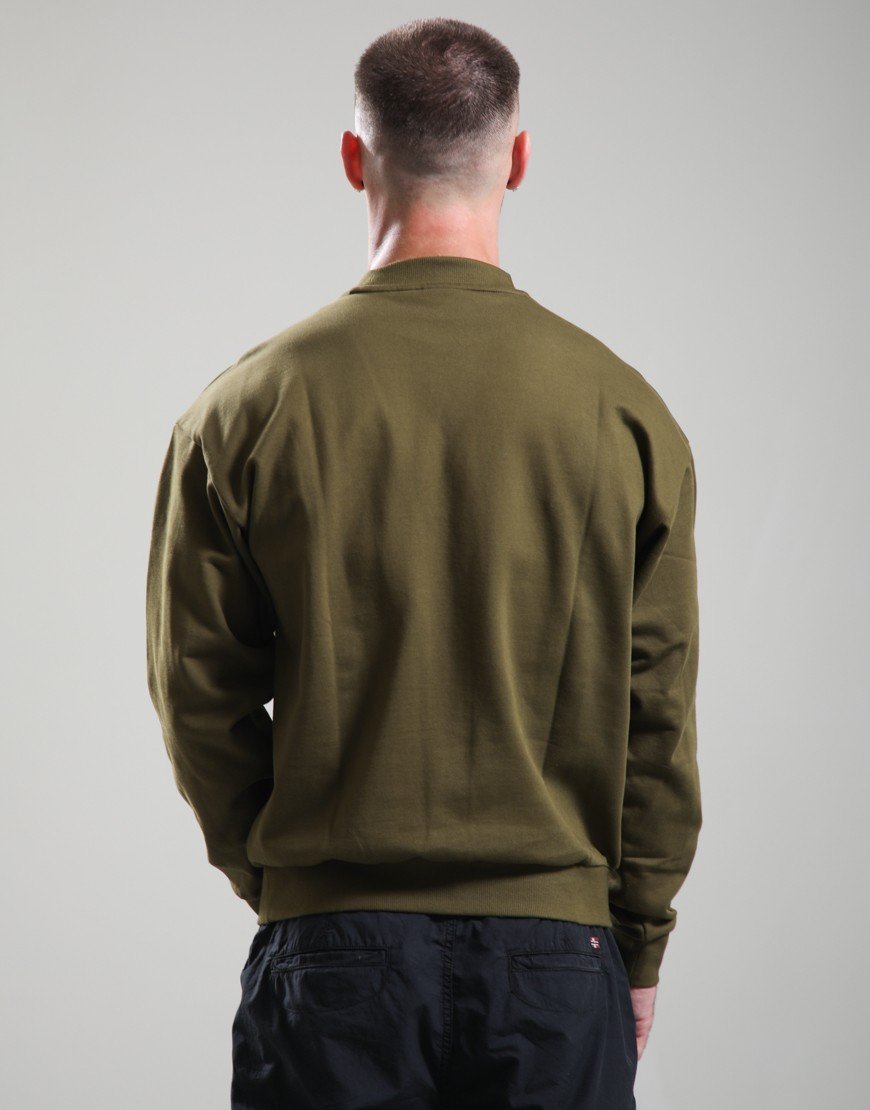 Napapijri B-Elevated Logo Crew Sweat Dark Olive