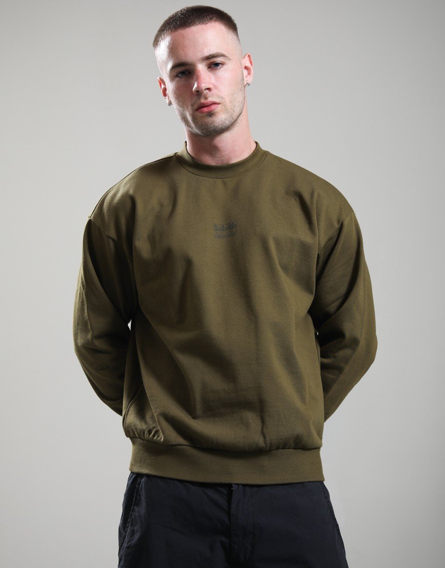 Napapijri B-Elevated Logo Crew Sweat Dark Olive