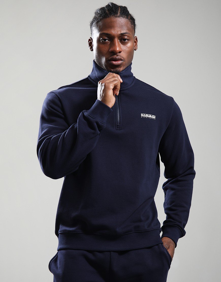 Napapijri B-Small Box Half Zip Sweat Blu Marine