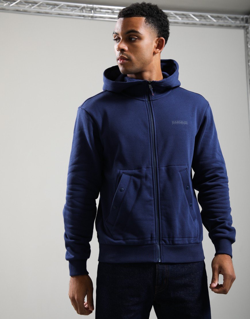 Napapijri B-Yourte Full Zip Hoodie Naval Acade B2Q