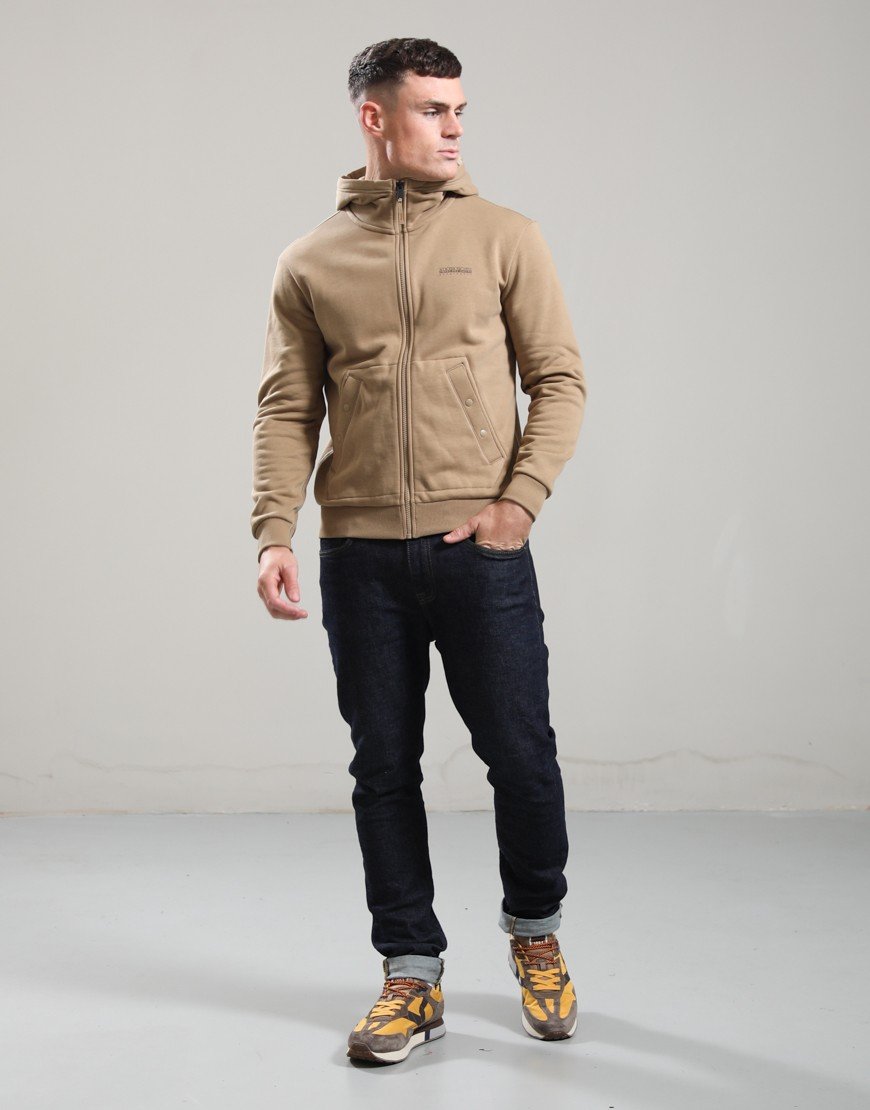 Napapijri B-Yourte Full Zip Hoodie Petrified Oak