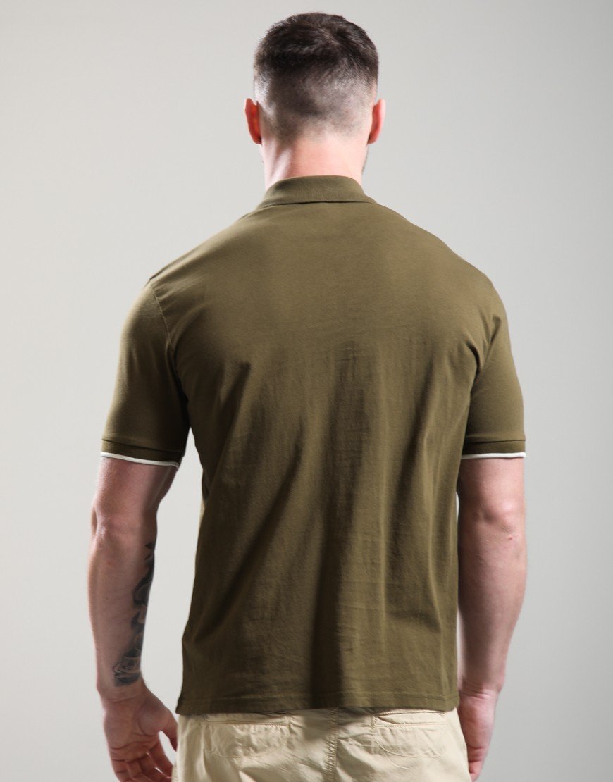 Napapijri E-Badge Polo Shirt Dark Olive
