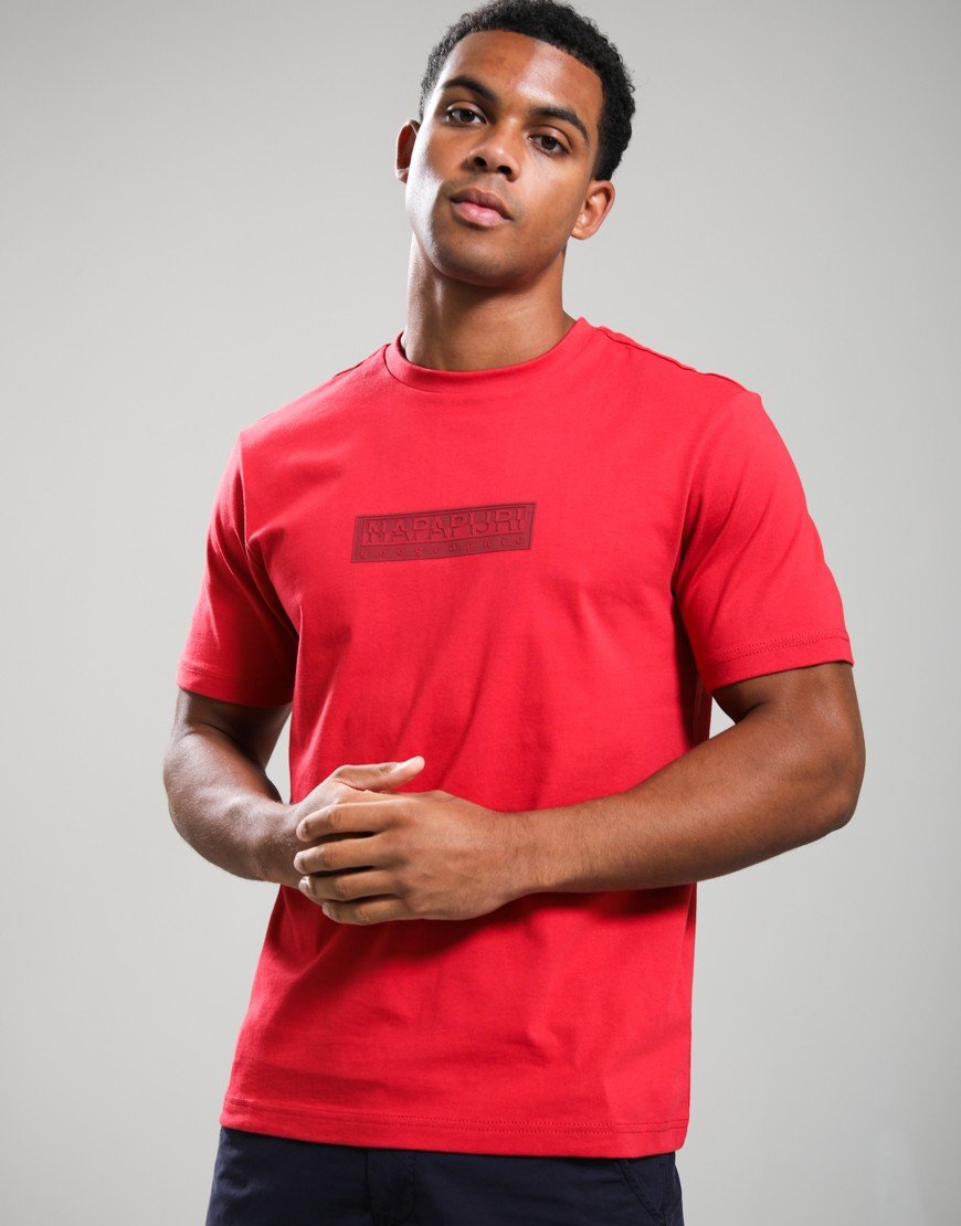 Napapijri S-Box Logo T-Shirt Red