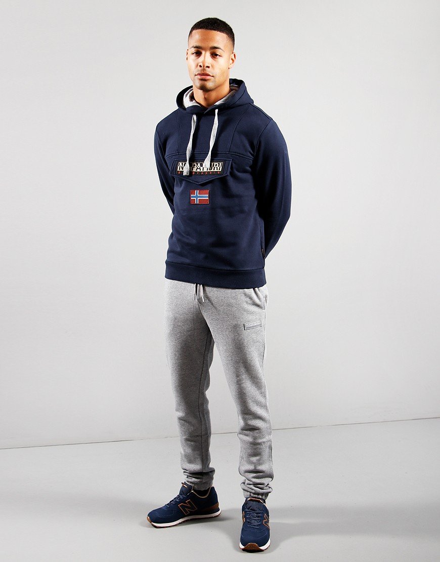 Napapijri Burgee Winter 2 Hoodie Blu Marine - Terraces Menswear
