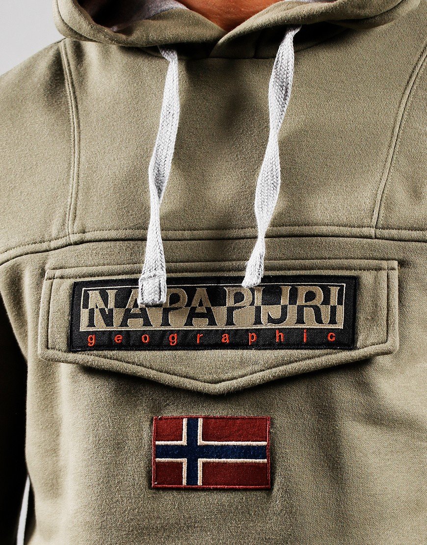 Napapijri Burgee Winter 2 Hoodie Green Lichen