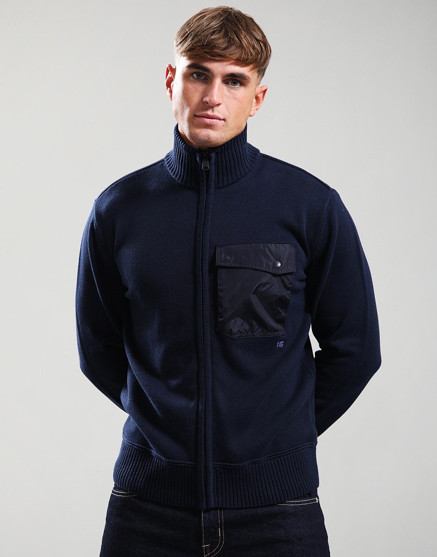 Napapijri D-Berti Full Zip Knit Blu Marine