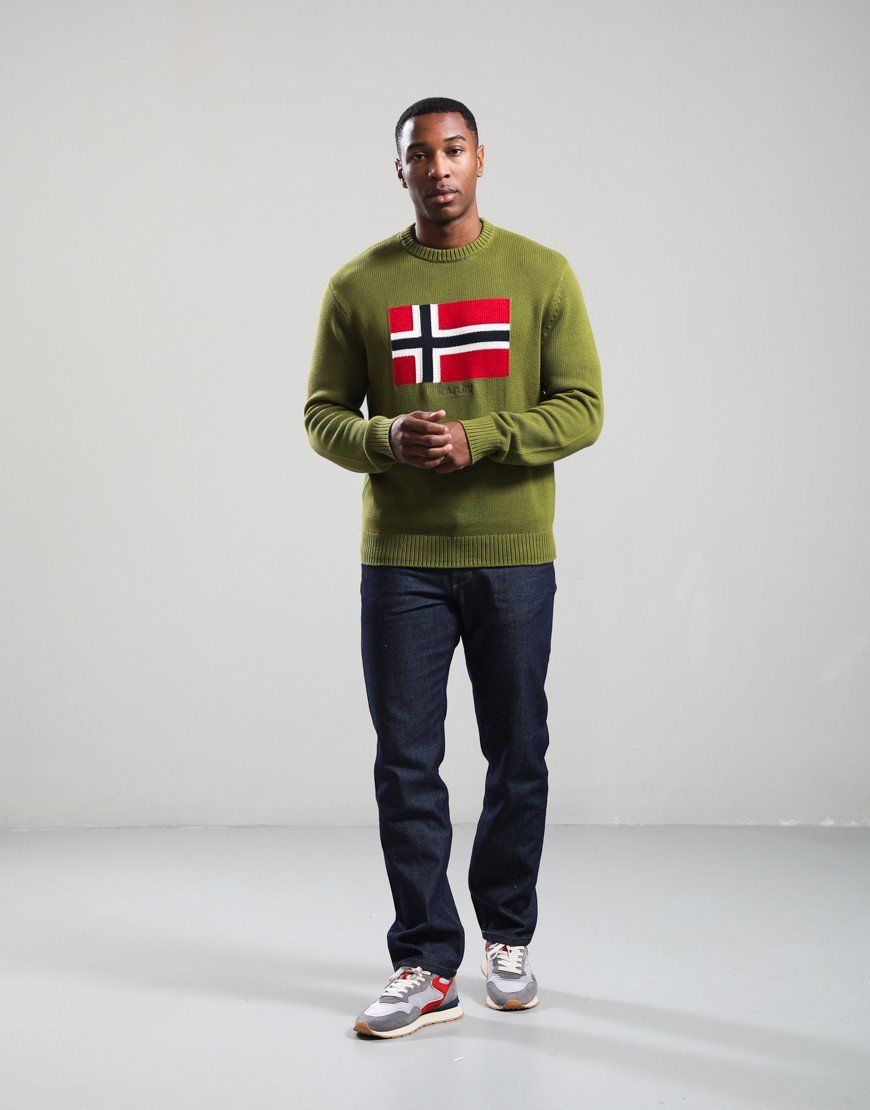 Napapijri D-Mura Crew Knit Avocado G4C