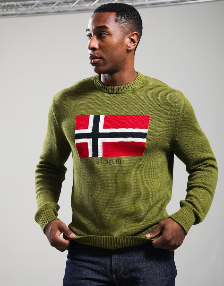 Napapijri D-Mura Crew Knit Avocado G4C