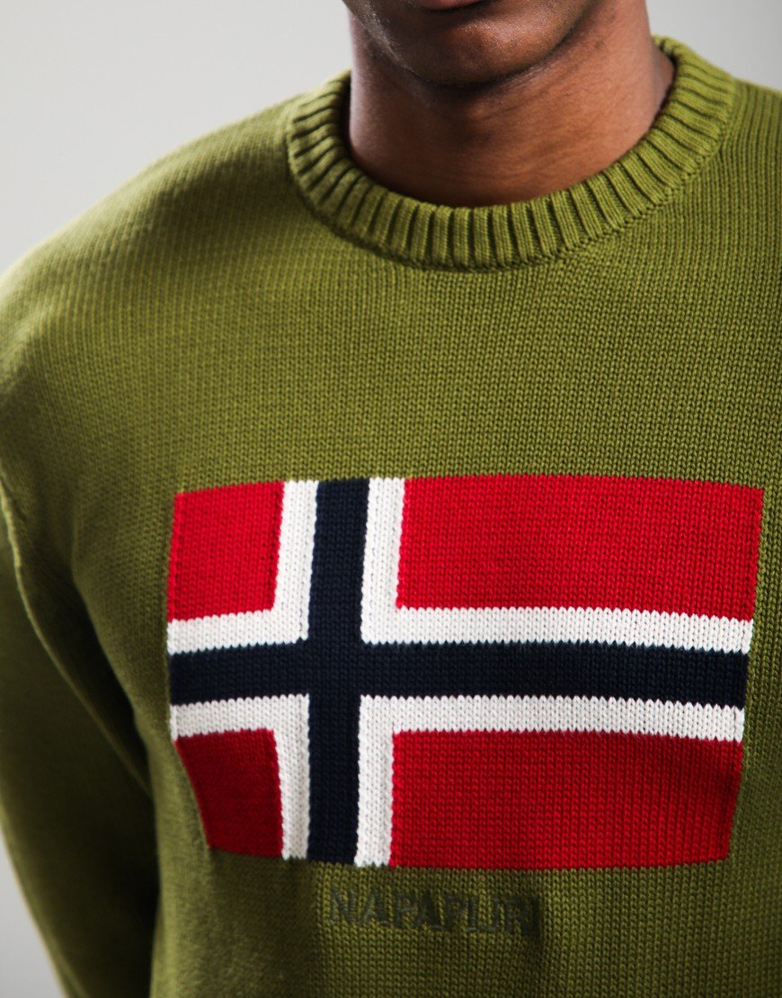Napapijri D-Mura Crew Knit Avocado G4C
