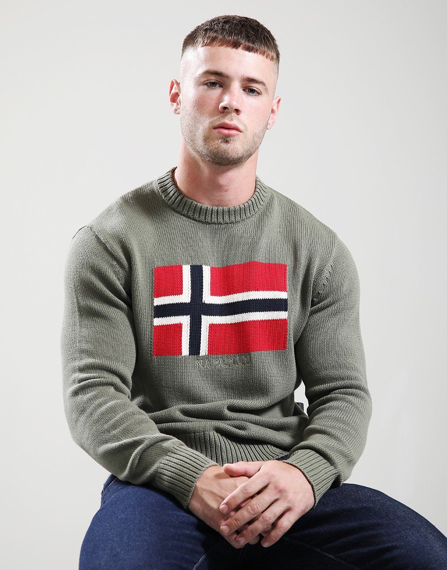 Napapijri D-Mura Crew Knit Tea Leaf