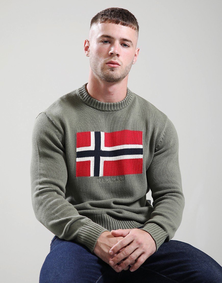 Napapijri D-Mura Crew Knit Tea Leaf